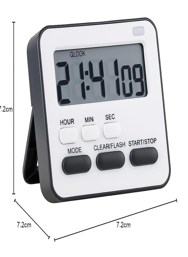 GLACIAL Digital Kitchen Timer & Stopwatch for Cooking, Baking, Study, Workout-Loud Alarm, Large Display, Magnetic Back, Countdown & Count Up Timer for Kitchen/Home/Office (Black Color) - Image 2